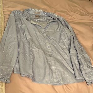 Chico's Light Blue Polka Dot Men's Shirt